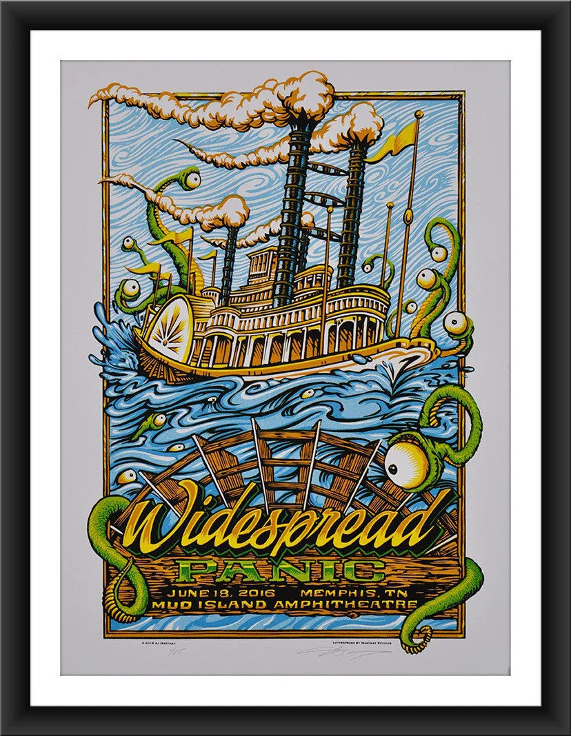 AJ Masthay "Widespread Panic - Mud Island" Tan Colorway