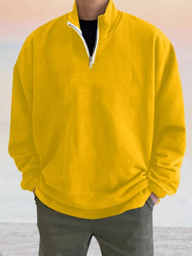 Casual Quarter Zip Sweatshirt