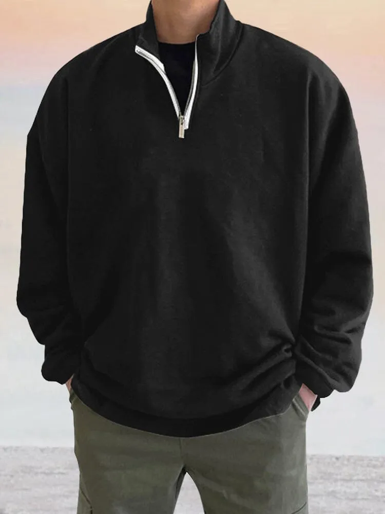 Casual Quarter Zip Sweatshirt
