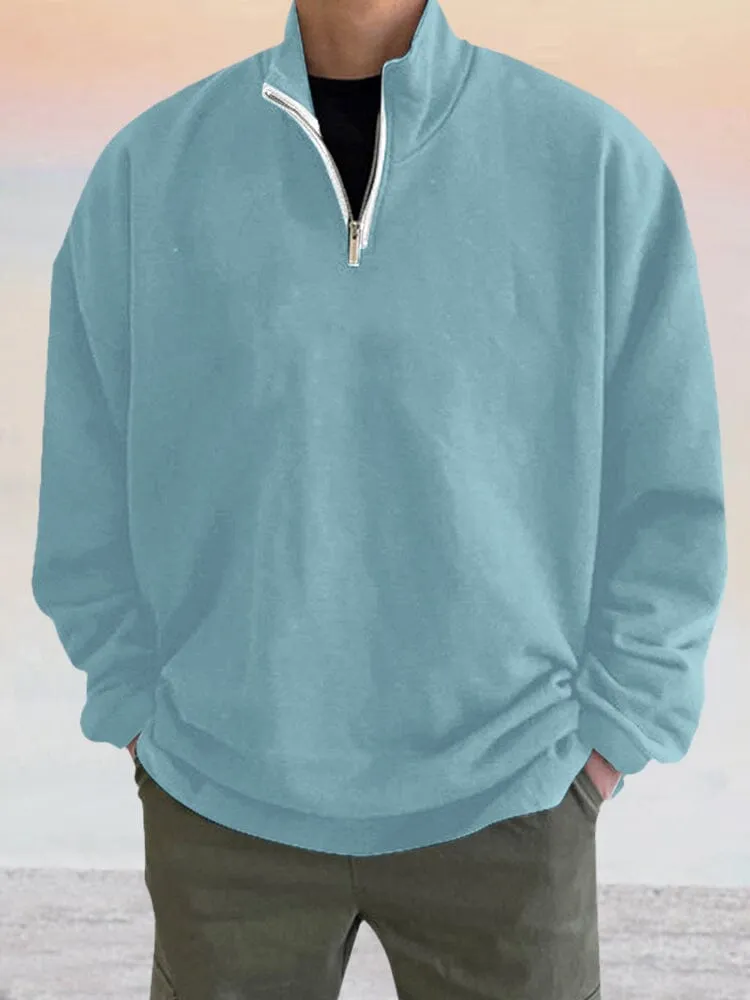 Casual Quarter Zip Sweatshirt