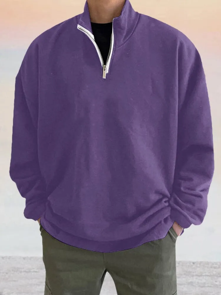 Casual Quarter Zip Sweatshirt