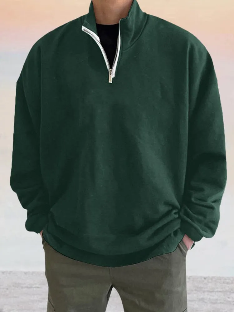 Casual Quarter Zip Sweatshirt