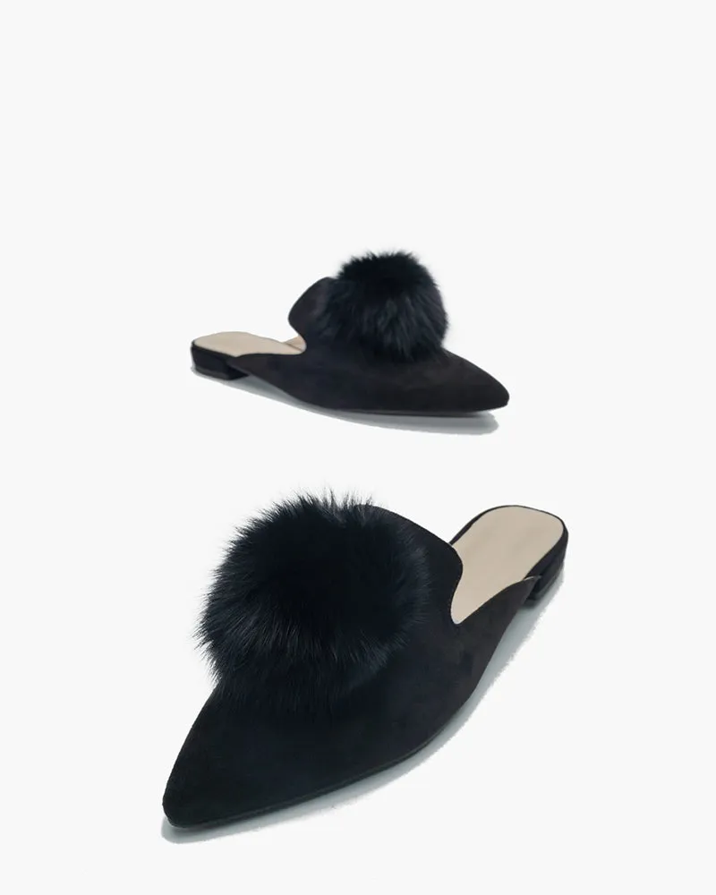 (Clean Up - US 8) Slip On Backless Flat Heel Mules