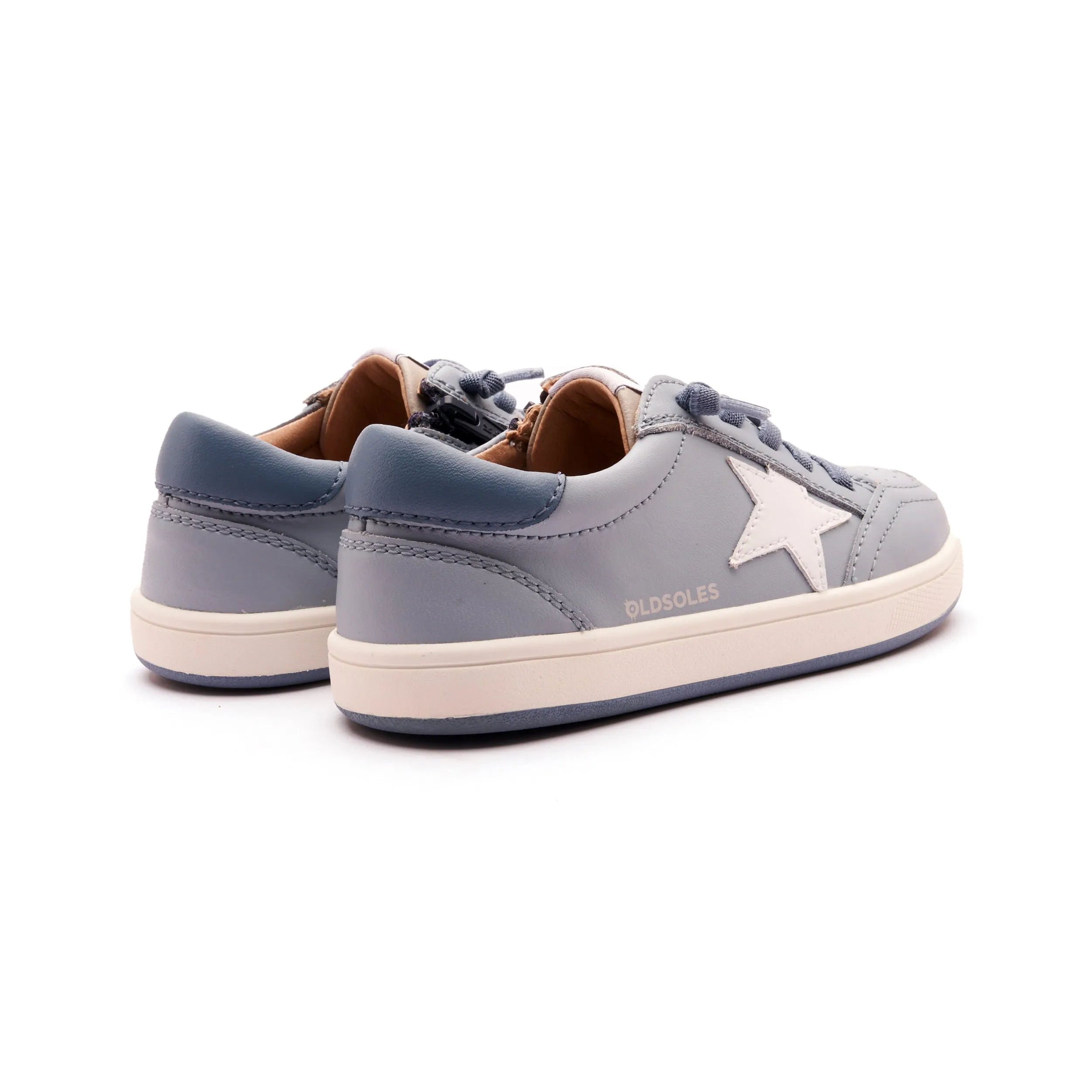 Old Soles Boy's 1006 Platinum Runner Casual Shoes - Dusty Blue / Indigo / Gris / Snow / White Indigo Sole
