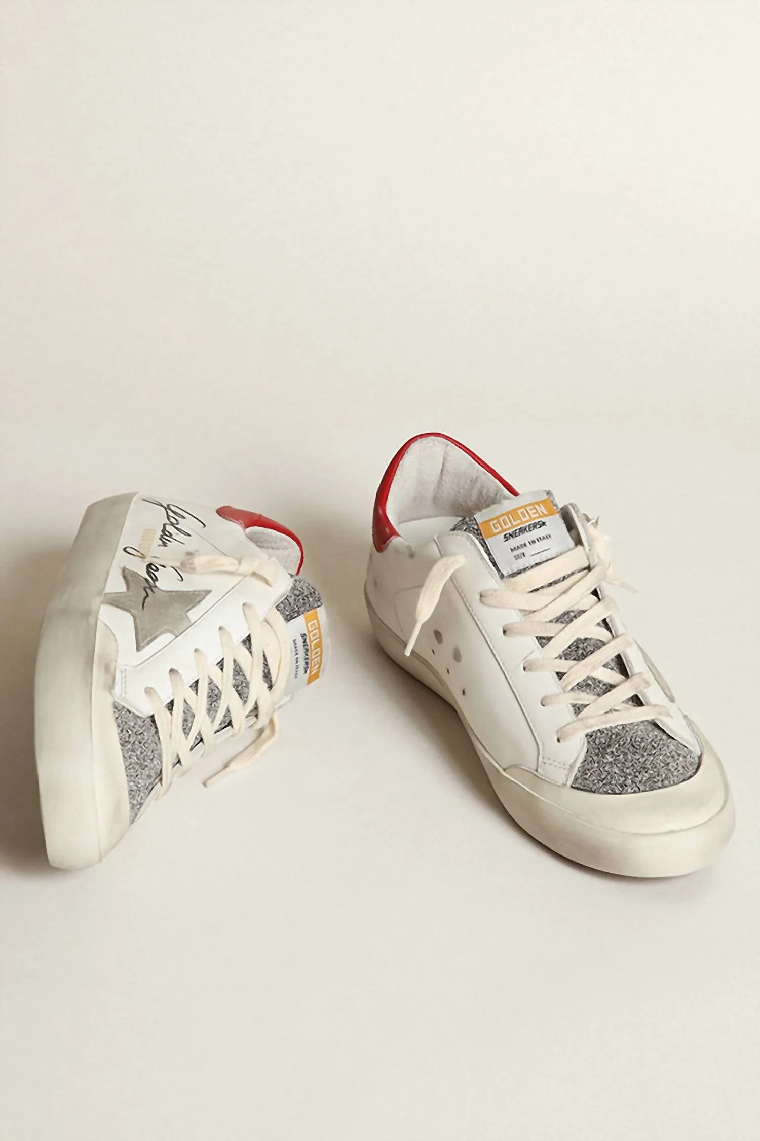 Superstar Sneaker Swarovski Crystal in White/Red/Silver