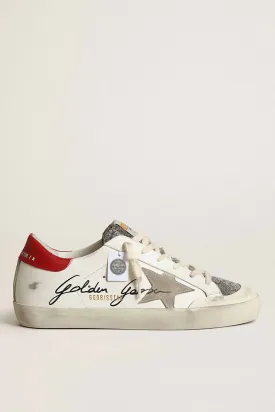 Superstar Sneaker Swarovski Crystal in White/Red/Silver