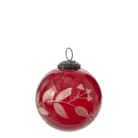 Winterbloom Etched Glass Ornament